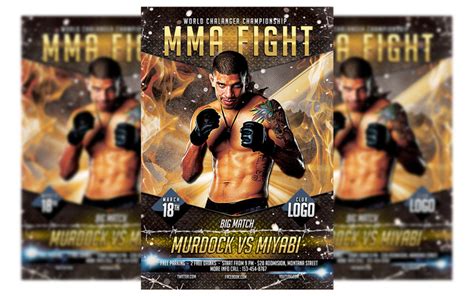 Plantilla De Volante De Lucha De Mma N Templatemonster