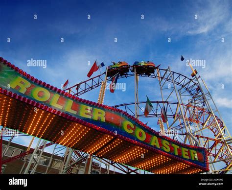 Roller Coaster Rollercoaster Ride On The Yearly Fun Fair Fairground