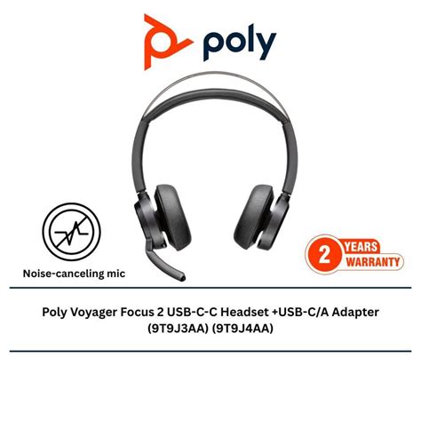 POLY VF2 USB-C-C HS +USB-C/A (9T9J3AA#AC3)