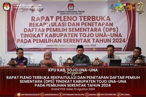 Kpu Gelar Rapat Pleno Terbuka Rekapitulasi Dan Penetapan Dps Jurnal