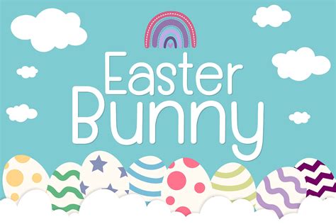 Easter Bunny Font - Design Cuts