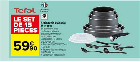 Offre Tefal Set Ingenio Essential Pi Ces Chez Carrefour Market