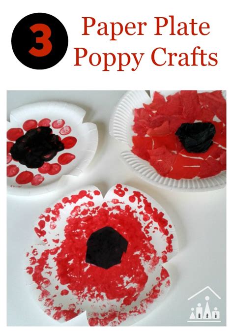 Paper Plate Poppy Crafts for Remembrance Sunday - Crafty Kids at Home