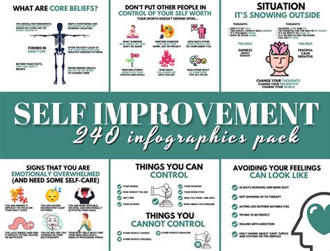 240 Self Care Tips Mental Health Infographics Self Help Etsy Australia