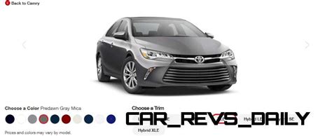 2015 Toyota Camry Colors and Trims - Visual Buyers Guide