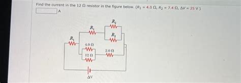 Solved Find The Current In The 12Ω Resistor In The Figure