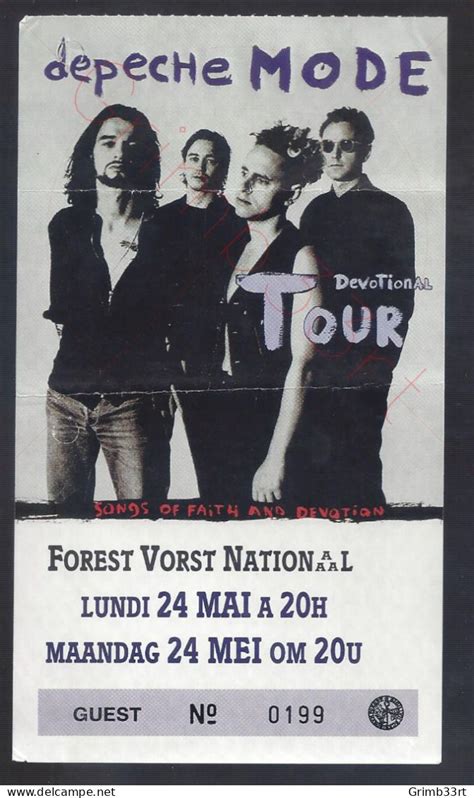 Tickets De Concerts Depeche Mode Devotional Tour 24 Mei 1993