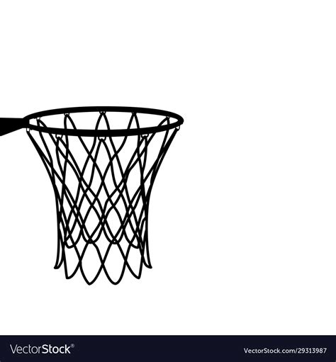 Basketball basket hoop net Royalty Free Vector Image