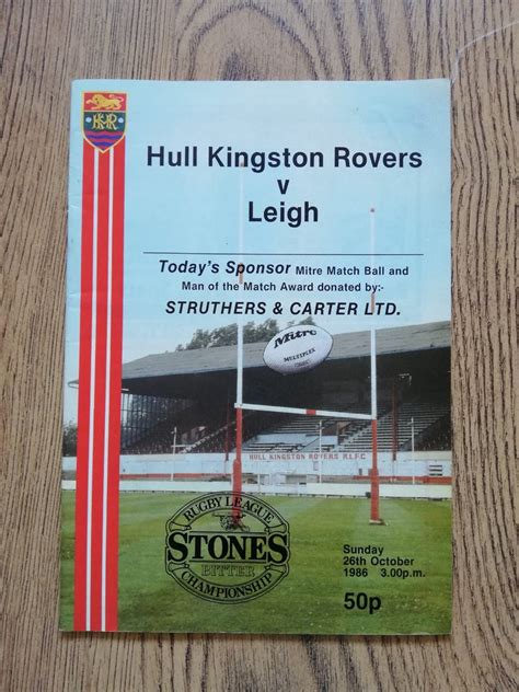 Hull Kr V Leigh Oct Rugby League Programme Rugbyreplay