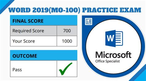 Practice Test For Mos Mo Word Associate Microsoft