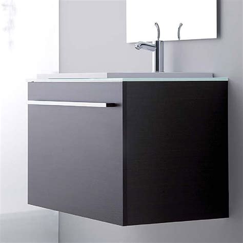 Lavabo Zeus 60 Con Mobile Bagno 80 Cm Con Top In Cristallo Acquamarina