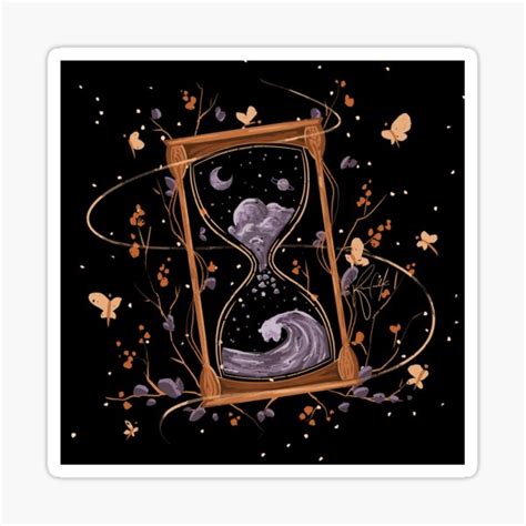 Hourglass Time Inktober 2020 Sticker For Sale By Kimcarlika Redbubble