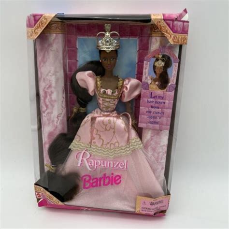 Mattel 1997 Rapunzel Barbie African American Doll 18164 Box A