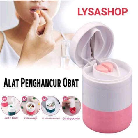 Jual LYSASHOP 3in1 Tempat Dan Alat Pemotong Obat Pill Tablet Penumbuk