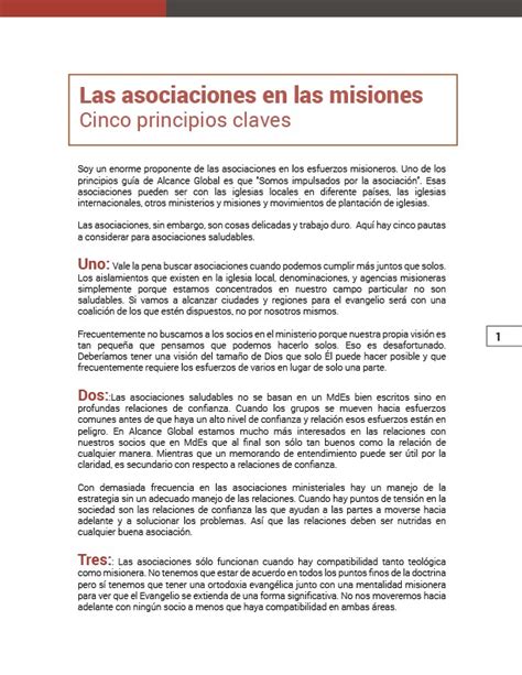 Asociaciones En Las Misiones Red De Iglesias Misionales