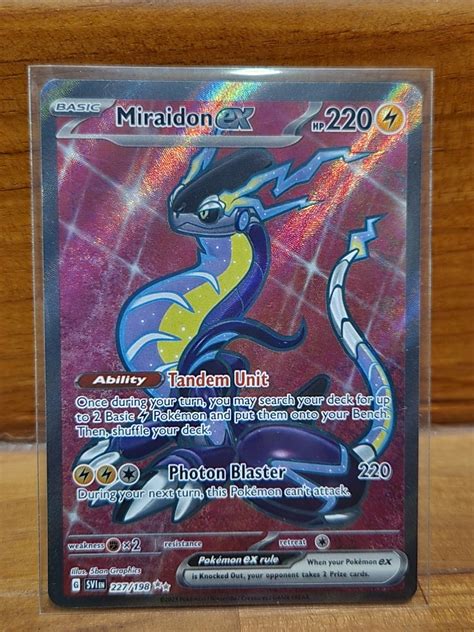 Miraidon Ex Full Art Scarlet Violet Hobbies Toys Memorabilia