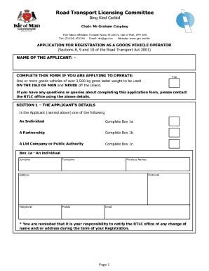 Fillable Online Fillable Online Application Form For A Pre Payment