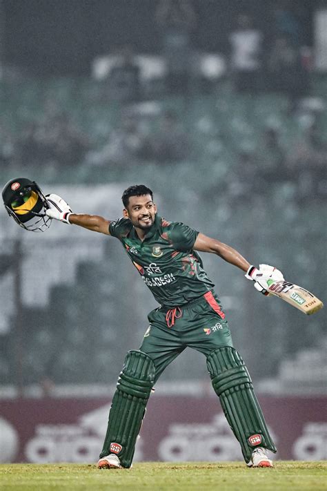 Najmul Hossain Shanto Is Ecstatic After Reaching His Second ODI Ton