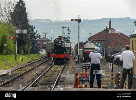 A 1949 Built Steam Train Modified Hall Class 4 6 0 No 7903 Foremarke Hall Arrives At