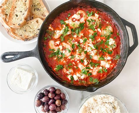 Greek Shrimp with Tomatoes and Feta - Heart Healthy Greek