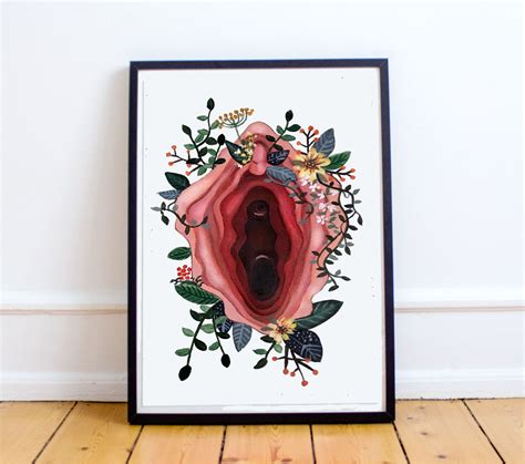 Vagina Art Print Feminist Feminism Vagina Poster Anatomy Art Etsy