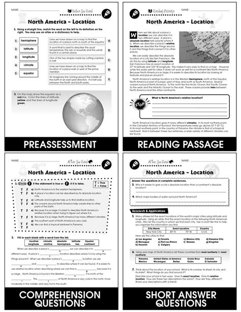 North America Location Gr 5 8 Grades 5 To 8 Lesson Plan Worksheets Ccp Interactive