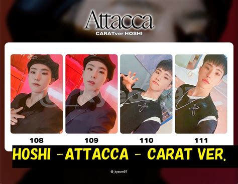 Hoshi Seventeen Attacca Carat Ver Official Photo Card Svt Photocard Hs Pc Photocard