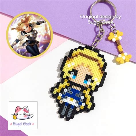 Chaveiro Lux Skins League Of Legends Hama Perler Beads Shopee Brasil