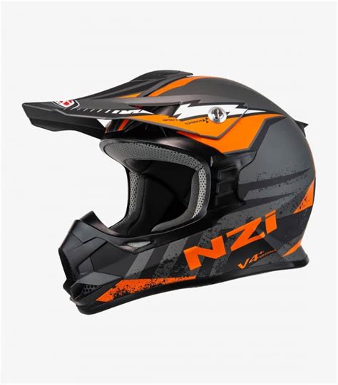 Nzi Knobby Bolt Antracite Orange Matt Full Face Helmet