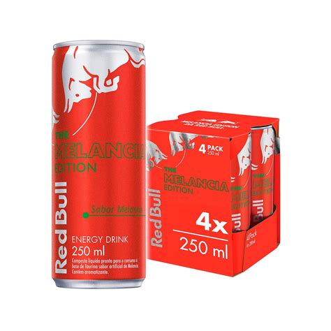 Energético Red Bull Energy Drink Melancia Edition 250 ml 4 latas