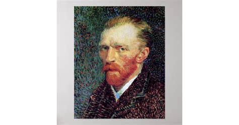 Vincent Van Gogh - Self-Portrait Pointillism Style Poster | Zazzle