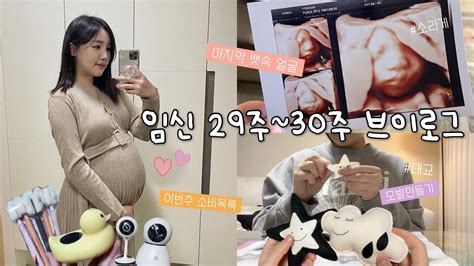 임신 29주~30주 브이로그 마지막 입체 초음파 이렇게 태어난대요 💖 모빌 만들기 전포 맛집 바오하우스 육아용품