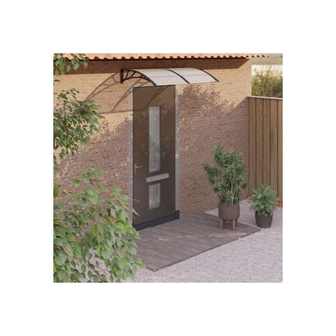 Auvent De Porte Noir Et Transparent X Cm Polycarbonate Vidaxl