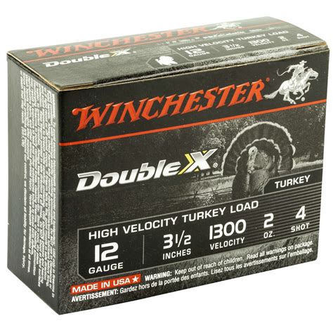 Winchester Double X High Velocity Turkey 3 5 2oz 4 Shot 10 Rounds