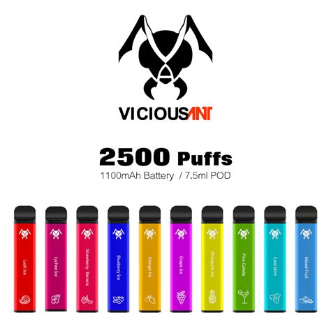 Wholesale Vicious Ant Bar Elf Puff Plus Bar 2500 Puffs Pod Disposable 9