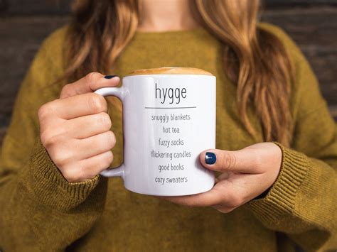 Hygge Mug List Of Hygge Things Minimalist Mug Aesthetic Coffee Mug