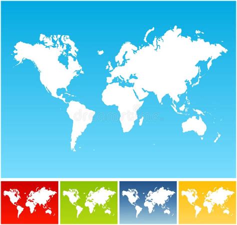 Carte Simplifi E Du Monde Divis E Six Continents Dans Diff Rentes