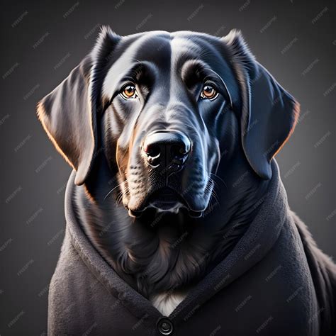 Premium Ai Image Black Dog Wearing A Sweater That Says Doberman On It