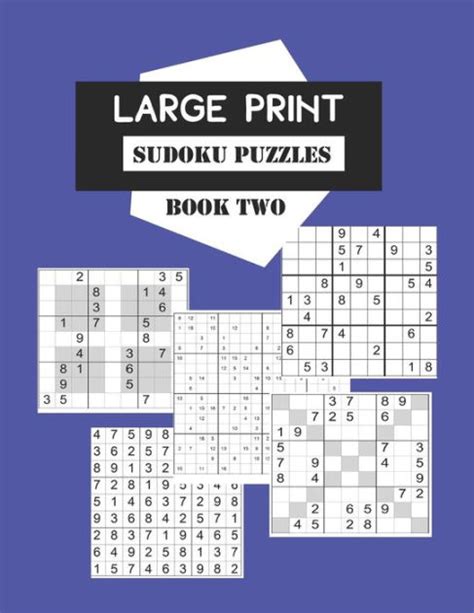 Large Print Sudoku Puzzles Book Two Selection Of Games From