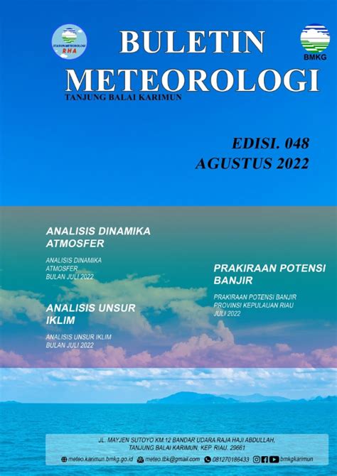 Stasiun Meteorologi RHA KarimunBuletin Meteorologi Agustus 2022