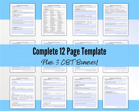 Biopsychosocial Assessment Template Pdf With Cbt Bonuses