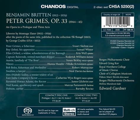 Bergen Philharmonic Orchestra Edward Gardner Britten Peter Grimes