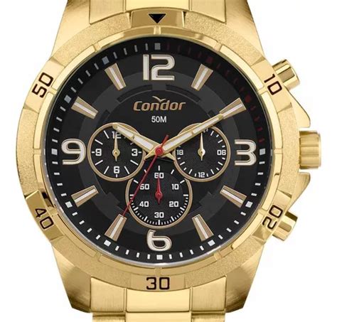 Reloj pulsera Condor Relógio Condor Masculino Chronograph Dourado