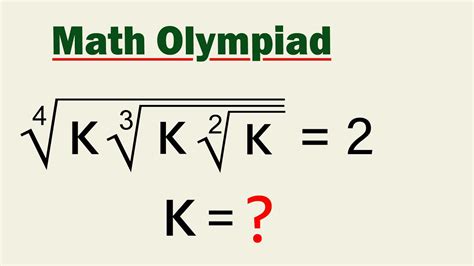 Math Olympiad A Nice Radical Problem Vijay Maths Youtube