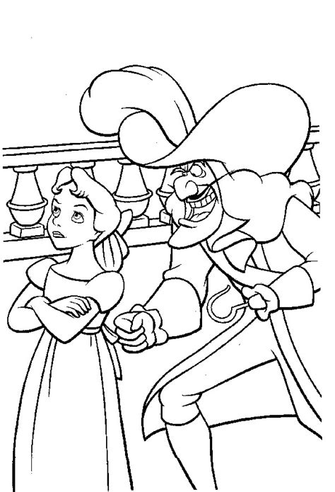 Coloriage Wendy Et Capitaine Crochet Dessin Gratuit Imprimer