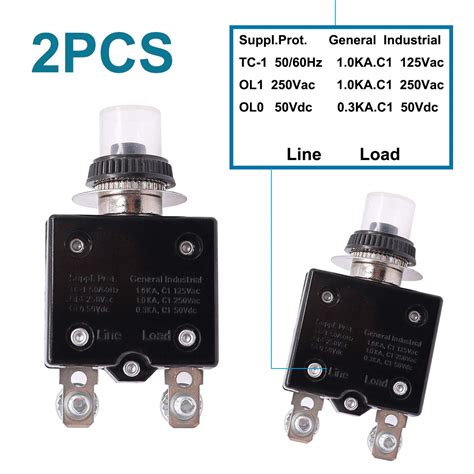 Snapklik Mxuteuk Pcs Circuit Breakers Push Button Manual