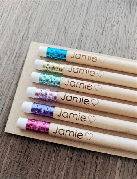 Personalized pencils custom pencils natural wood pencils | Etsy