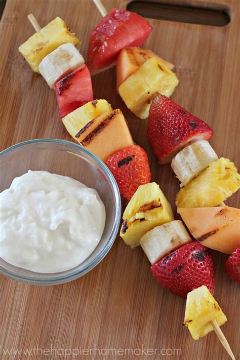 Grilled Fruit Kabobs With Coconut Honey Dip Pretty Handy Girl