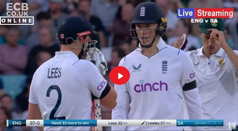 Live St Test Day Pakistan Vs England Eng Vs Pak Series