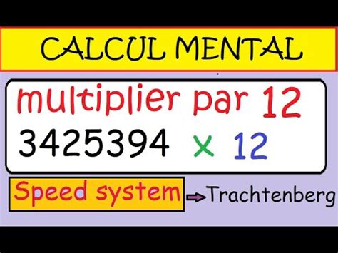 Calcul Mental Le Speed Sytem Trachtenberg Multiplication Ultra Rapide